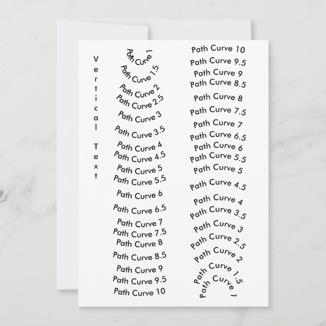 Kurve Textvorlage - Designer-Referenz (Vorderseite)