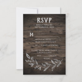 Kurve Zweige | RSVP Card mit Holzmenü