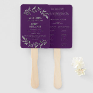 Kurve Zweige   Silver Wedding Program Fächer