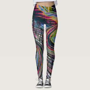 Kurven, die wie eine Weltraum-Straße aussehen, bun Leggings
