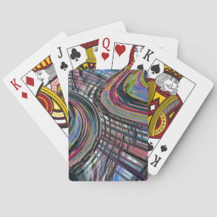 Kurven, die wie eine Weltraum-Straße aussehen, bun Spielkarten