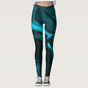 Kurven im blauen Türkis, dem Himmel, tiefen oder Leggings