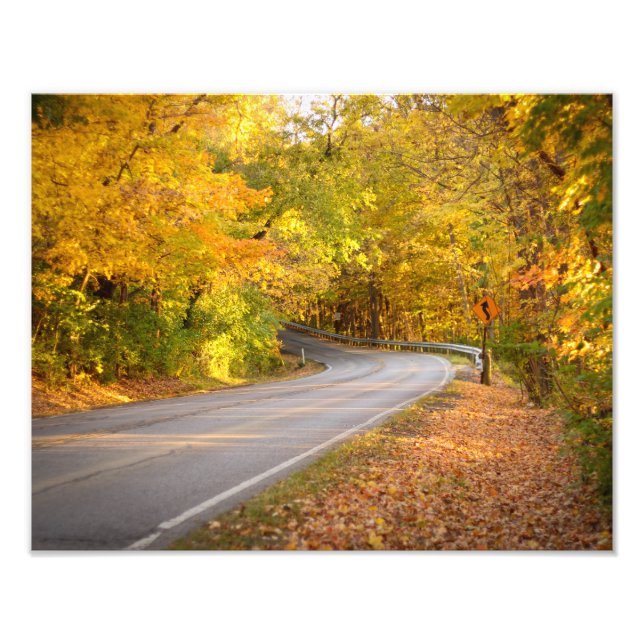 Kurven im Herbst Fotodruck (Vorne)
