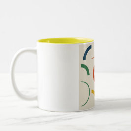 Kurven in Folge Zweifarbige Tasse