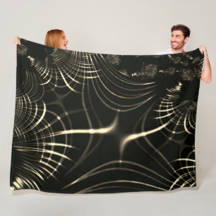 Kurven in Khaki-Farbe und dunklem Hintergrund Fleecedecke