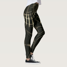 Kurven in Khaki-Farbe und dunklem Hintergrund Leggings