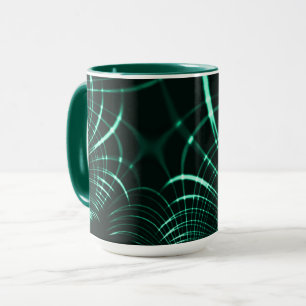 Kurven in Kombination von Dschungelgrün und Neo-Mi Tasse