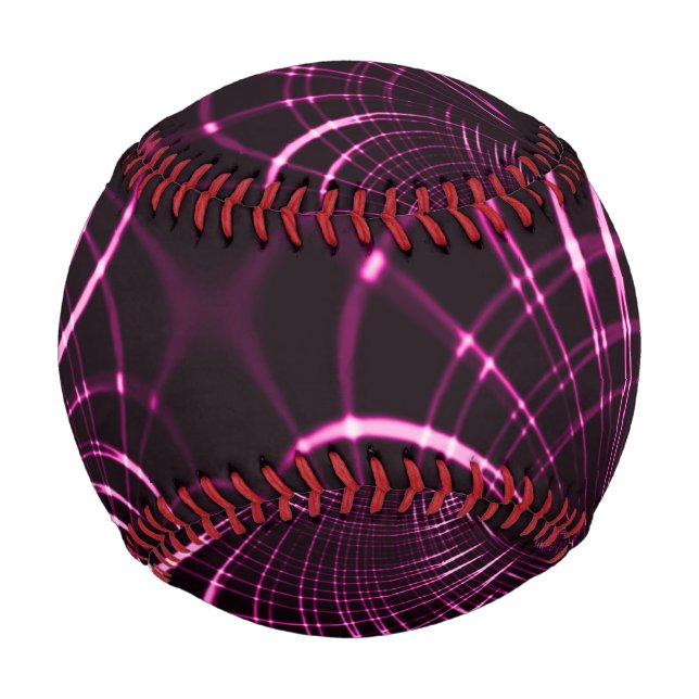 Kurven in rosa Farbe und dunklem Hintergrund Baseball (Vorderseite)