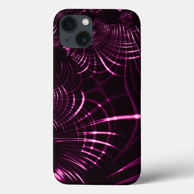 Kurven in rosa Farbe und dunklem Hintergrund Case-Mate iPhone Hülle (Rückseite)