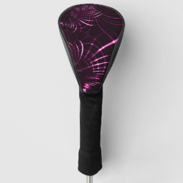 Kurven in rosa Farbe und dunklem Hintergrund Golf Headcover