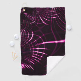 Kurven in rosa Farbe und dunklem Hintergrund Golfhandtuch