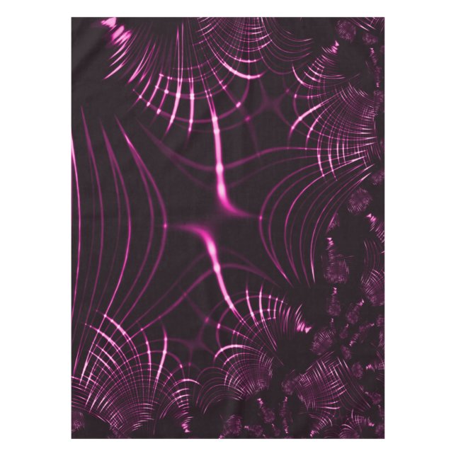 Kurven in rosa Farbe und dunklem Hintergrund Tischdecke (Vorderseite)
