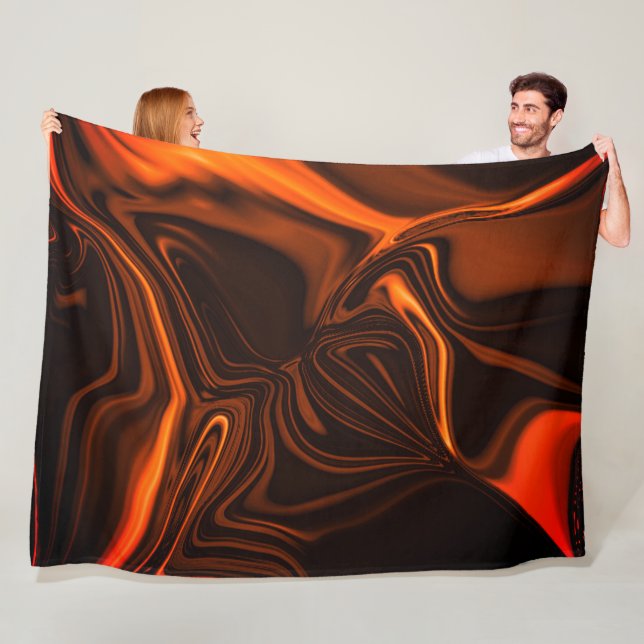 Kurven oder Wellen Korallen, über dunklen Fonds Fleecedecke (Beispiel)