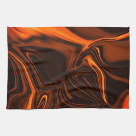 Kurven oder Wellen Korallen, über dunklen Fonds Geschirrtuch