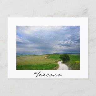 Kurven Straße Richtung Ziel Toscana Postkarte