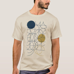 Kurven und Kreise Kunst T - Shirt von Männern