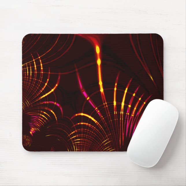 Kurven von Rosa bis "Feuerfarbe" Mousepad (Mit Mouse)