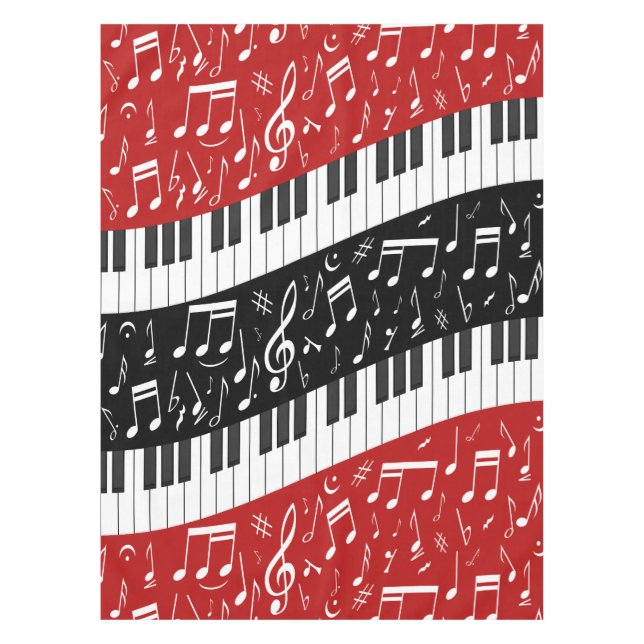 Kurvenklavierschlüssel und musikalische tischdecke (Vorderseite)