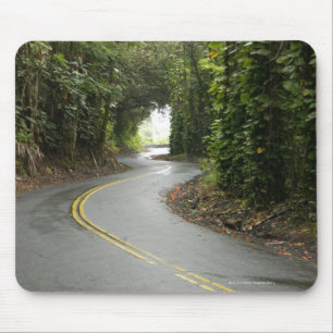 Kurvenreiche Straßen durch Regenwald, Insel von Mousepad