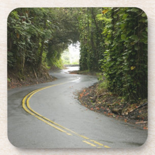 Kurvenreiche Straßen durch Regenwald, Insel von Untersetzer