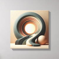 Kurvenreiche surrealistische abstrakte Kunst im Er