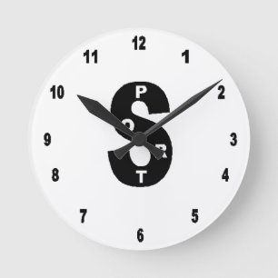 Kurvenuhr (Acryl), Rund Medium DESIGN SPORT Runde Wanduhr