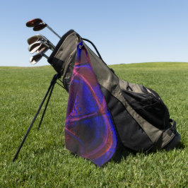 Kurvige Striche über verblüffende blaue und rote K Golfhandtuch