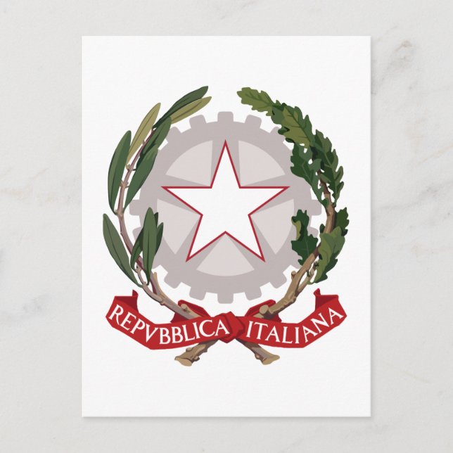 kurviges Emblem Postkarte (Vorderseite)