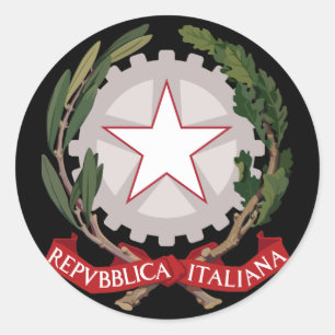 kurviges Emblem Runder Aufkleber