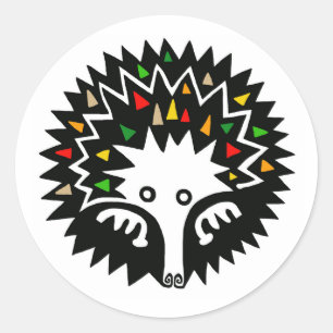 Kurz gebackene ECHIDNA - Aussie wildlife- Nature - Runder Aufkleber