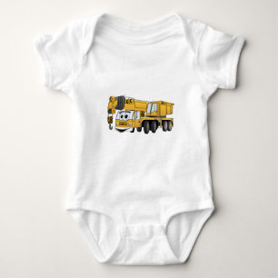 Kurz-Gelber Cartoon-Kran Baby Strampler