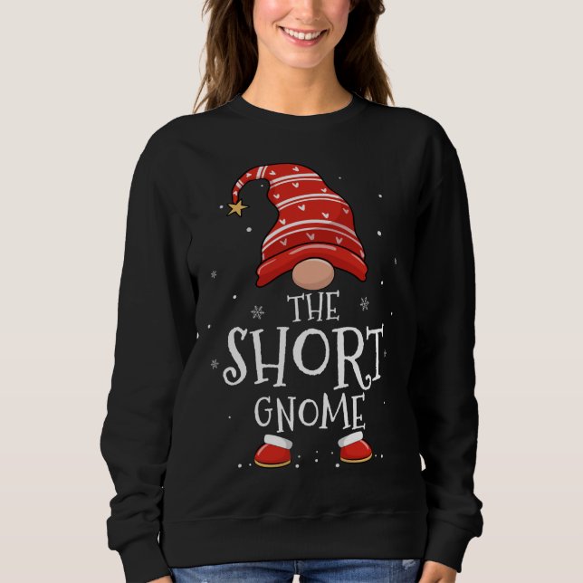 Kurz Gnome Xmas Familie Matching Funny Christmas G Sweatshirt (Vorderseite)
