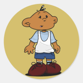 Kurz Sleevez Runder Aufkleber