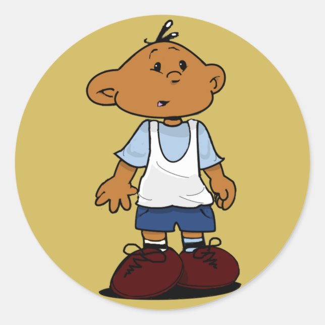 Kurz Sleevez Runder Aufkleber (Vorderseite)