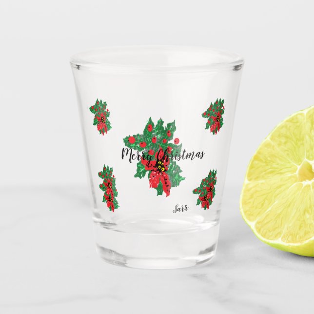 Kurz: Weihnachten Schnapsglas (Vorderseite)