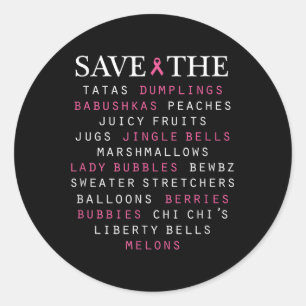 Kurzbeschreibung des Begriffs Brustkrebs Runder Aufkleber