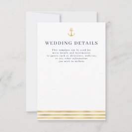 Kurzbeschreibung für Hochzeiten auf See RSVP Karte