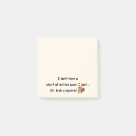 Kurze Aufmerksamkeit Span Eichhörnchen Humor Post-it Klebezettel