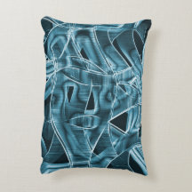 Kurze Bänder, blaues Neon mit Relief und Überlappu