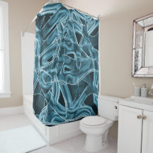 Kurze Bänder, blaues Neon mit Relief und Überlappu