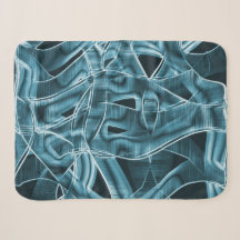 Kurze Bänder, blaues Neon mit Relief und Überlappu