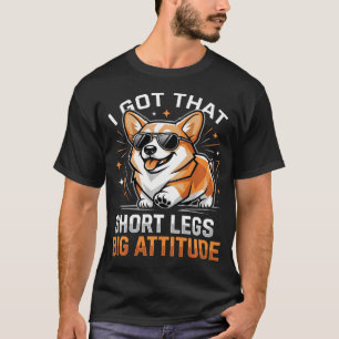 Kurze Beine Große Attitüde Coole Corgi-Sonnenbrill T-Shirt