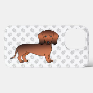 Kurze Dackel mit rotem Sable Cartoon Dog & Paws Case-Mate iPhone Hülle
