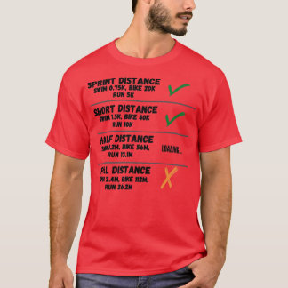 Kurze Distanzprüfung wird durchgeführt Halb Entfer T-Shirt
