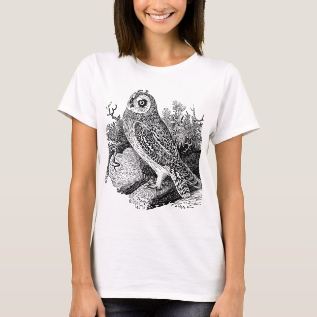 Kurze Eule T-Shirt (Vorderseite)