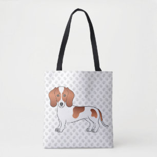 Kurze Haare Dackel Kartoon Dog & Paws Tasche