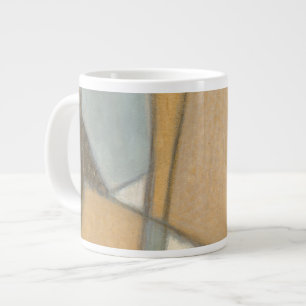 Kurze Linien und verdrehte Erdtöne Jumbo-Tasse
