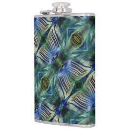 Kurze Querstreifen in grün und blau Flachmann