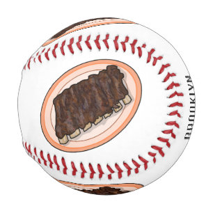 Kurze Rippen Cartoon-Abbildung Baseball