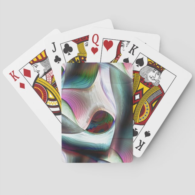 Kurze Schachbrettmuster in fast farbigen Farben Spielkarten (Rückseite)